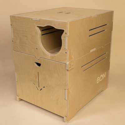 Contemporary Wood Cat Litterbox Loftwalk-T