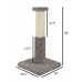 Cat's Choice 30" Solid Wood Carpeted Cat Scratching Post with Sisal Rope