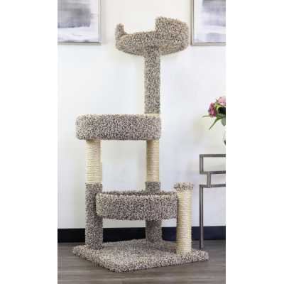Cat's Choice 48" Triple Round Perch Cat Tree with Multiple Scratching Posts