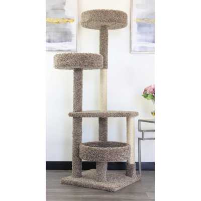 Cat's Choice 60" Triple Round Cat Tpwer with Multiple Scratching Posts