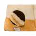 2-In-1 Cat Bed Cave Shape And cuddle Pet Bed, Brown/Beige C07CZS/MH