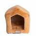 Small Indoor Cat house Bed With Mat C27CZS/MH Earth Brown & Beige