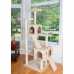 GeeWhiz 70-Inch Real Wood Cat Tree In Beige With Two Ramps & Condos