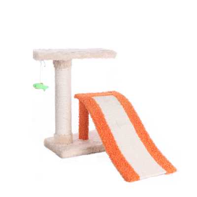 Cat's Dream  Two-Level Platform Wood Scratcher W Sisal Carpet Ramp