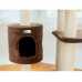 Cat's Dream 3-Level Carpeted Wood Cat Tree Condo F5502, Kitten Play House, Brown
