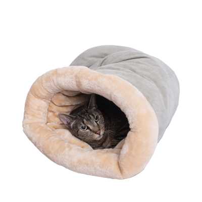 Sleep Cat Bed, Soft Cave Bed for Dog and Cat, C15HHL/MH, Sage Green & Beige