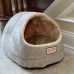 Faux suede Cat Bed and Cave C18HHL/MH, Sage Green