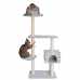 GeeWhiz 57-Inch Wood Cat Tree In Silver Gray With Condo And Perch
