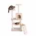 GeeWhiz 57-Inch Wood Cat Tree In Beige With Perches, Running Ramp, Condo And Hammock 