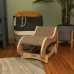 Rock a Bye Kitty Wood Medium Wooden Cat Rocking Chair, Detachable Cat Swing Chair