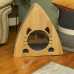 All the Angles Medium Triangular Natural Wood Cat Condo