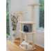 Always Amazing  64" Cat Tree With Scratch Sisal Post, Soft-side Playhouse in Almond