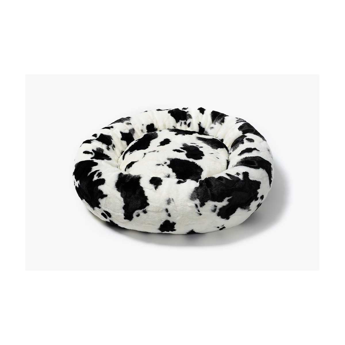 Black and White Cow Donut Cat Bed - 243-0000000004 - CatsPlay Superstore
