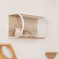 Stepper Tunnel Cat Wall Shelf Ultra Modern Cat Bed or Wall Mounted Bed