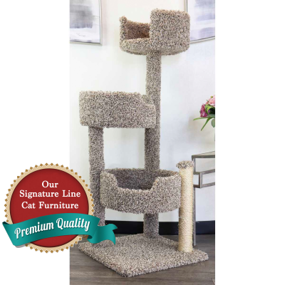 Cat's Choice 51.5" Three Round Perch Four Level Cat Tree with Scratching Post