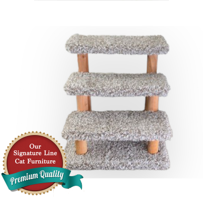 Cat's Choice Wood and Carpet Three Step Pet Stairs