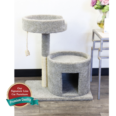 Cat's Choice 26" Carpeted Cat House Condo with Bed