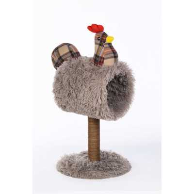 Cozy Chicken Tube Cat Perch and Scratching Post