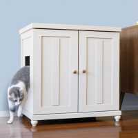 Deluxe Cat Litterbox Cabinet - Shaker Style