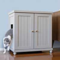 Deluxe Cat Litterbox Cabinet - Cottage Style