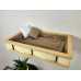 Large Bed Shelf and Wooden Scratching Post with Shelves for Large Cats