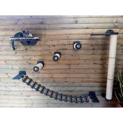 Bridge - Steps - Scratcher - Optional Shelf Cat Wall System