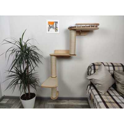 Snake Mini Cat Wall Scratching Tree and Rounded Cat Shelf