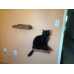 Artisan Made - (4) Floating Cat Wall Shelves + (1) Floating Cat Wall Bed