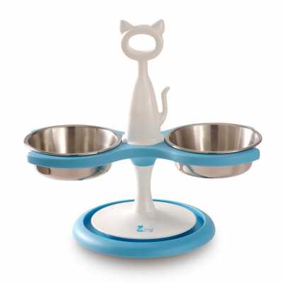 Multi-Cat Raised Feeder - 2 bowl Image