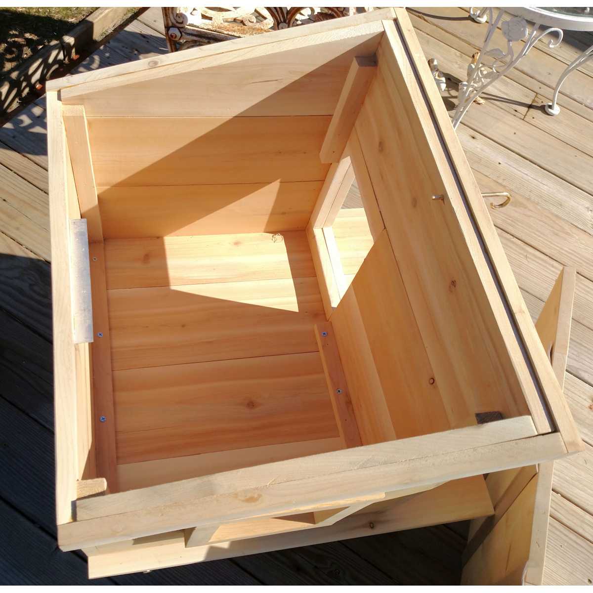Double Deck Outdoor Cedar Wood Cat House Shelter - CatsPlay Superstore