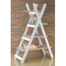 Triangle Ladder Step Modern Folding Cat Tree with Platforms