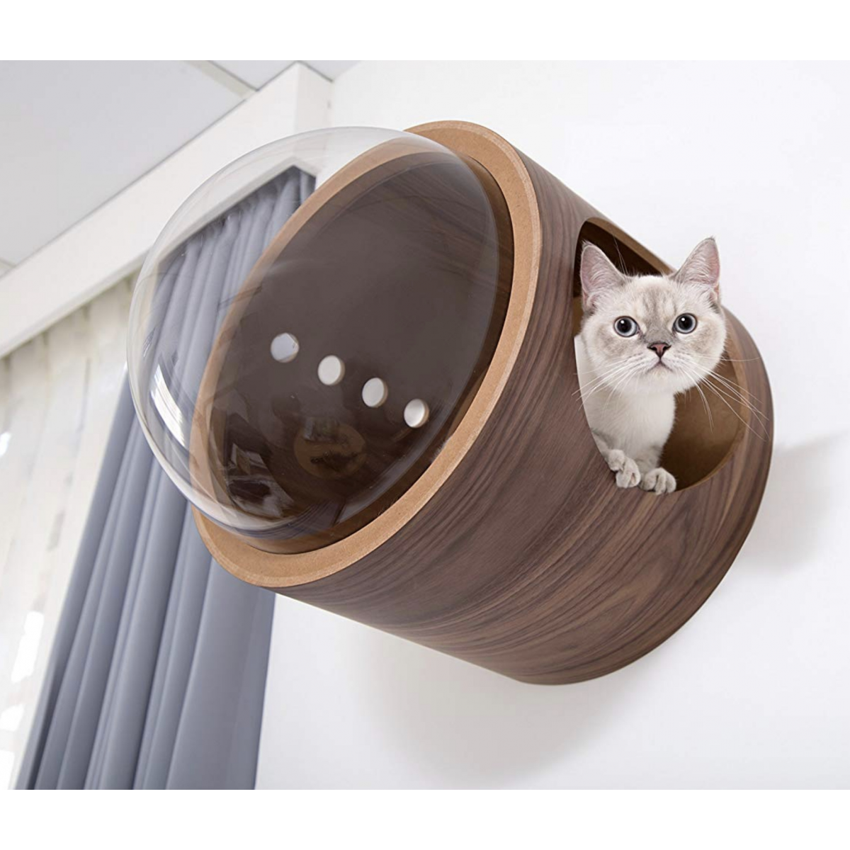 spaceship inspired cat beds