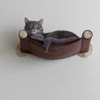 Cat Hammock - Wall Mounted Cat Bed - Brown Image