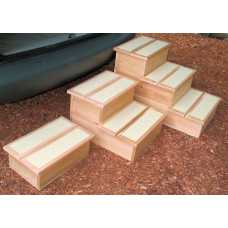 Cedar Pet Steps 1, 2 or 3 Step Height with Grit Stri[s