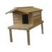 Large Cedar Insulated Cat or Small Dog House with Deck and Extended Roof