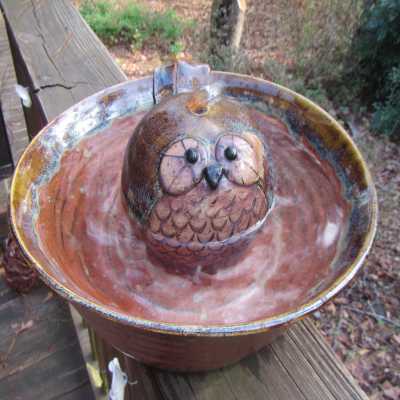 Owl Cat Drinking Fountain Image