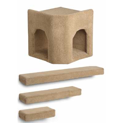 Kitty Corner Hideaway + 3 Ramps Cat Wall Climbing Package Image